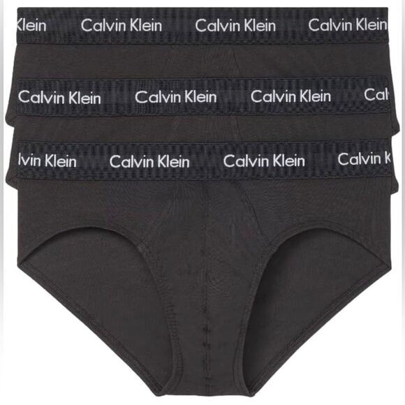 Calvin Klein Men's Cotton Stretch 3-Pack Brief. Black. (576) - Picture 1 of 4